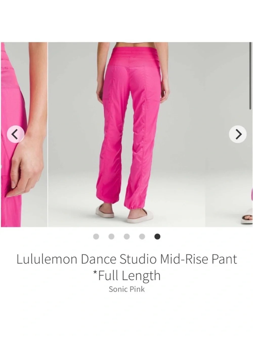 Lululemon Dance Studio Mid Rise Pants Sonic Pink Sz 4